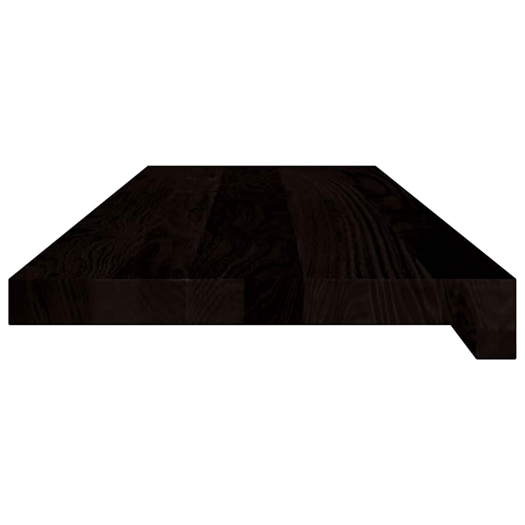Gradini 2 pz Marrone-nero 80x30x2 cm Legno Massello Rovere