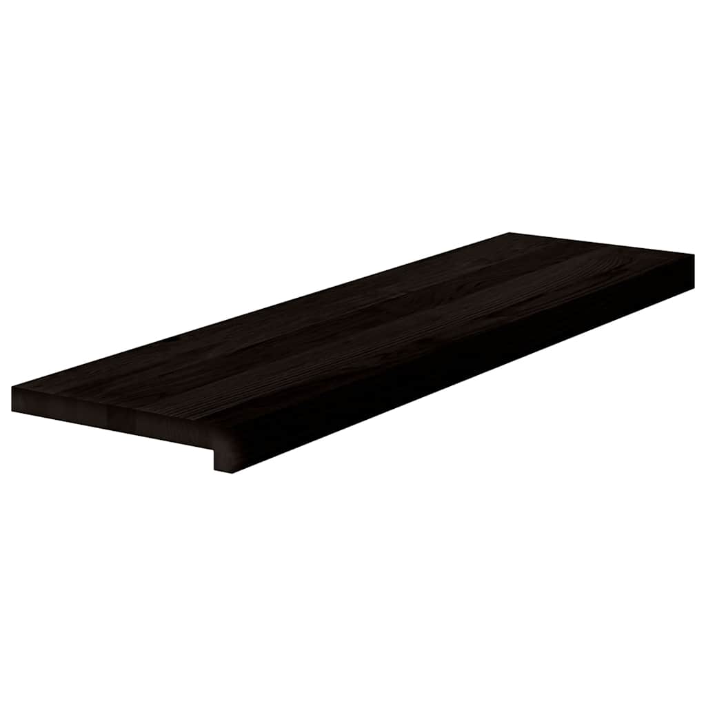 Gradini 2 pz Marrone-nero 90x30x2 cm Legno Massello Rovere