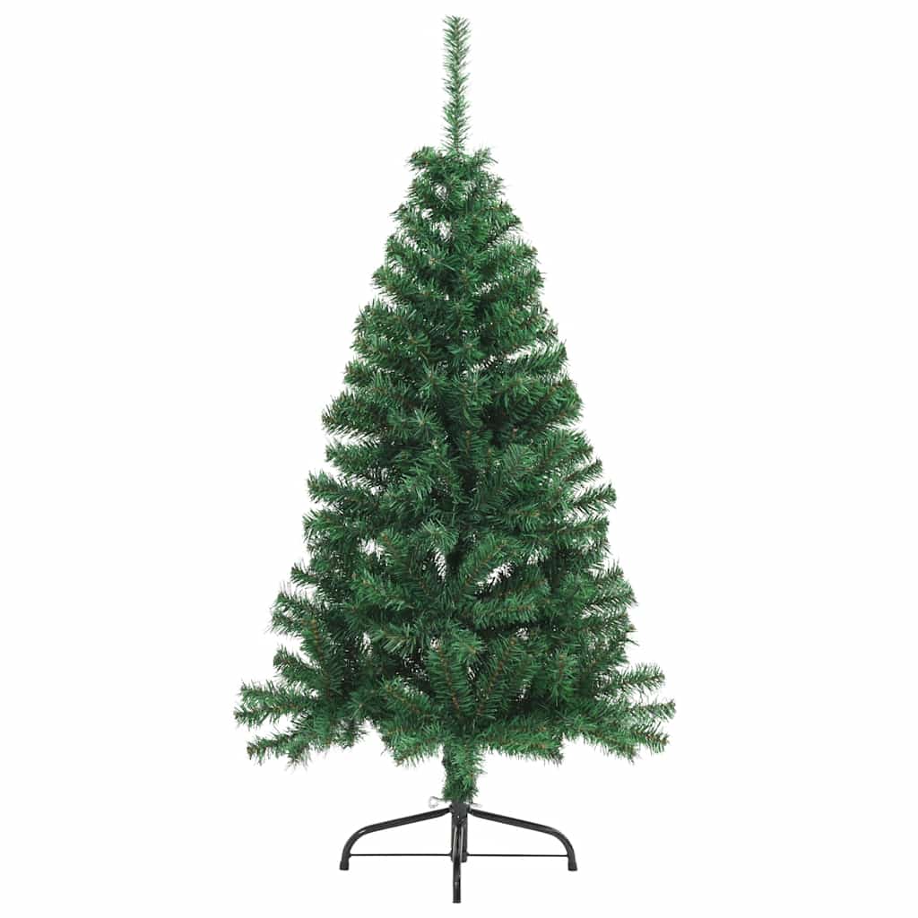 Albero di Natale Artificiale Metà con Supporto Verde 120 cm PVC