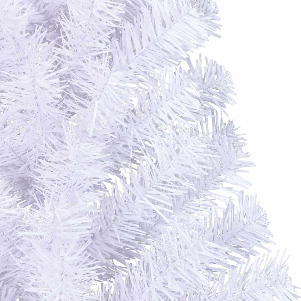 Albero di Natale Artificiale Metà con Supporto Bianco 120cm PVC