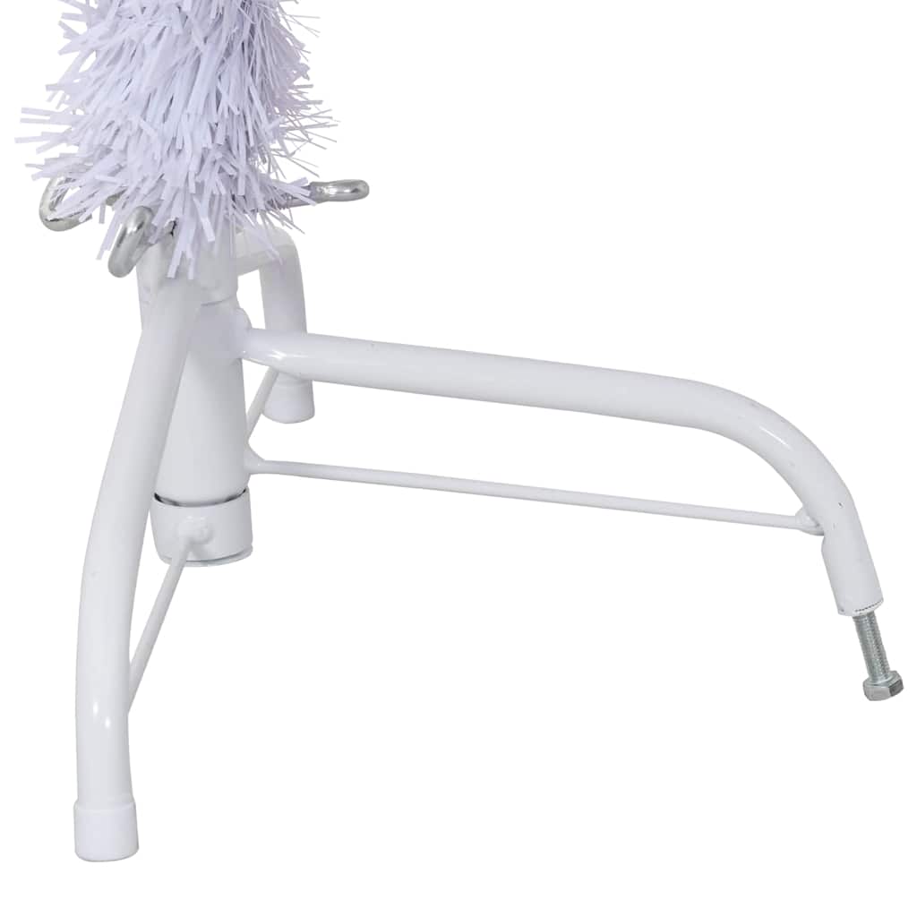 Albero di Natale Artificiale Metà con Supporto Bianco 120cm PVC