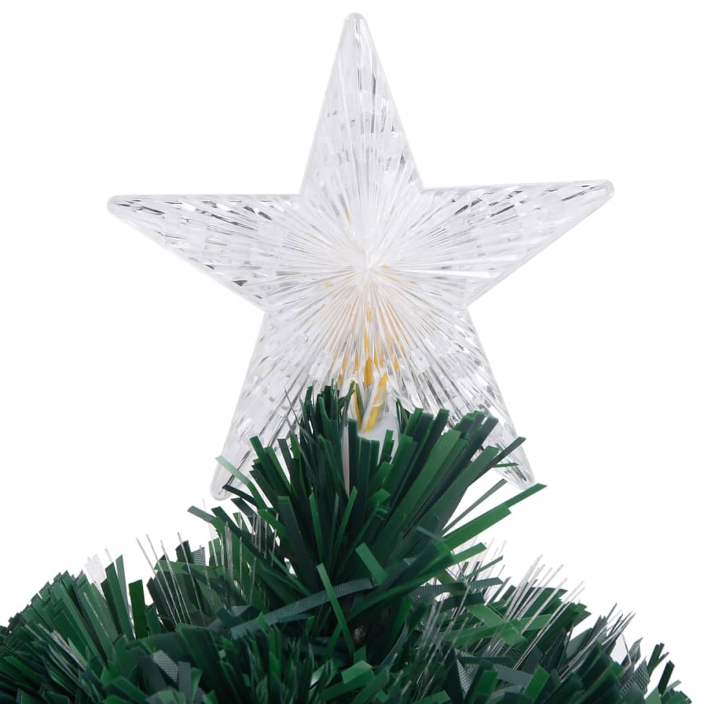 Albero di Natale Preilluminato con Supporto e LED 64 cm Fibra Ottica