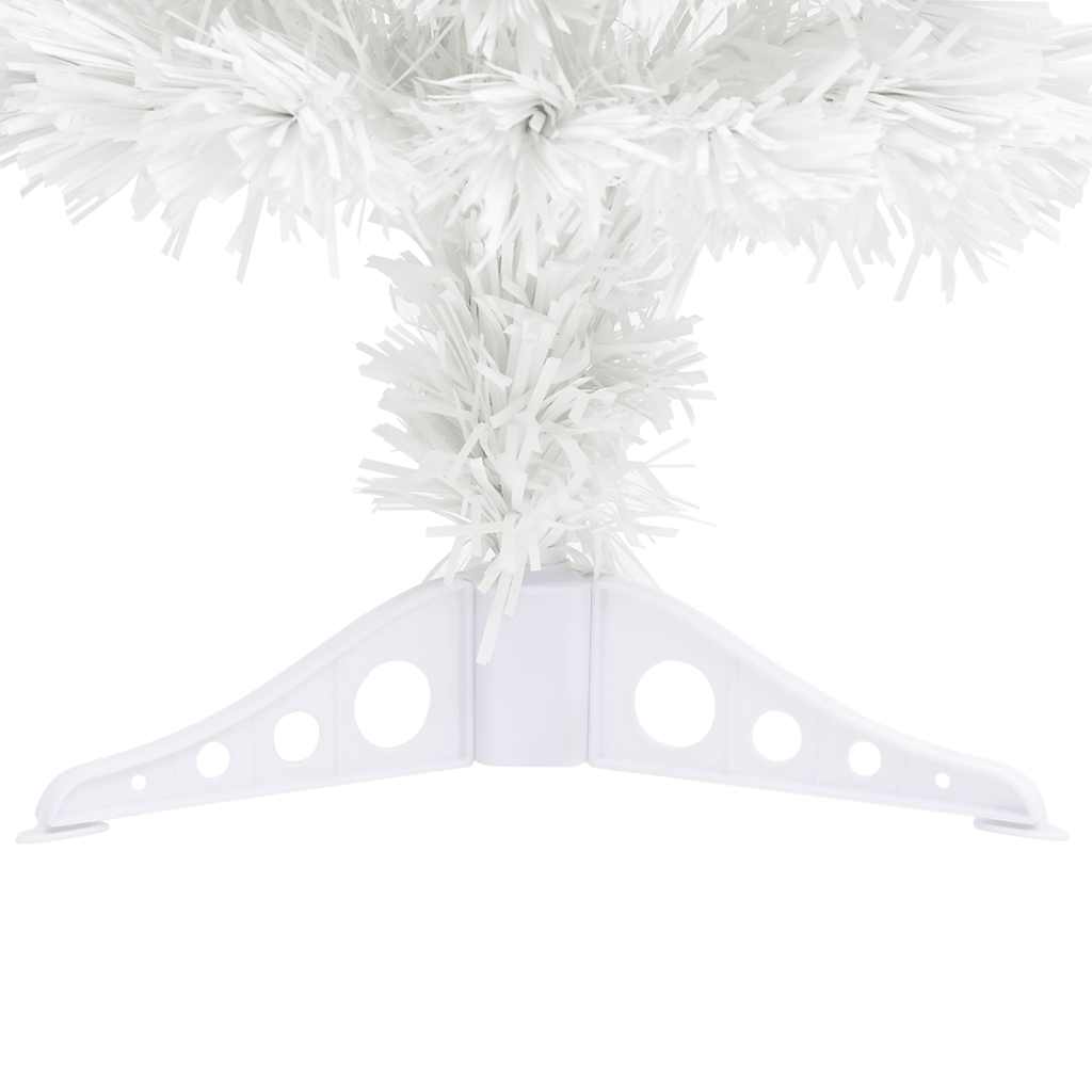 Albero Natale Preilluminato Bianco 64 cm in Fibra Ottica