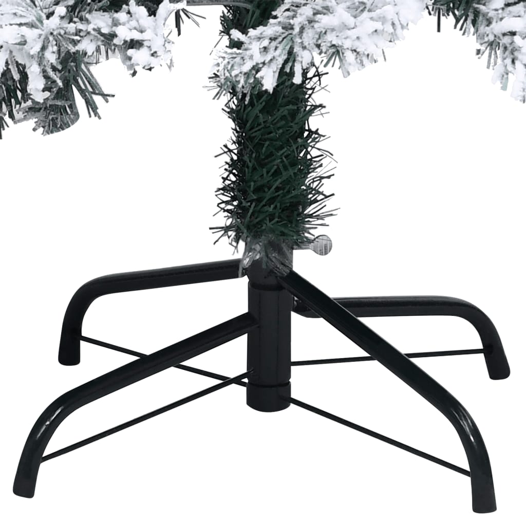 Albero di Natale Artificiale con Neve Fioccata Verde 120 cm PVC