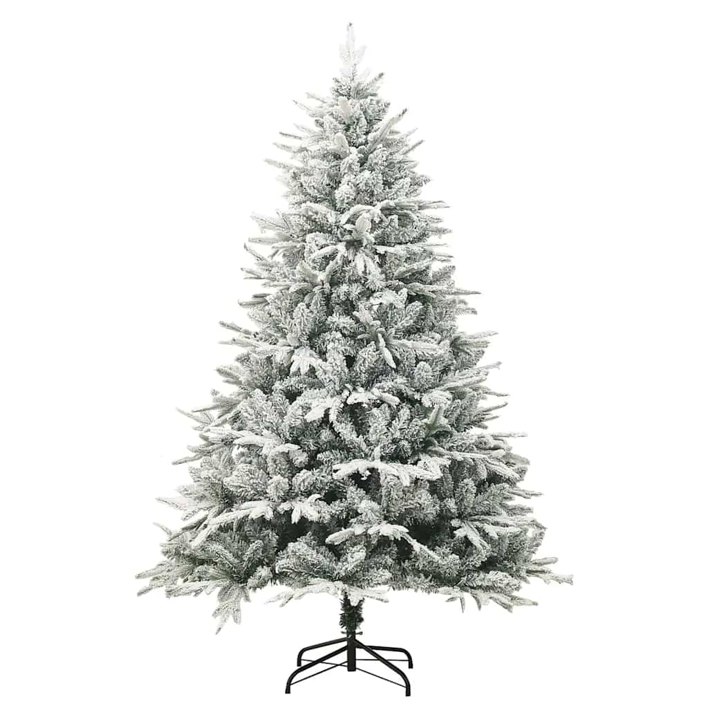 Albero di Natale Artificiale con Neve Verde 180 cm PVC e PE