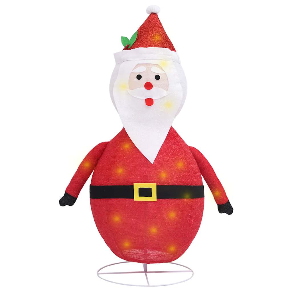 Figura Decorativa Babbo Natale con LED Tessuto Lusso 90 cm