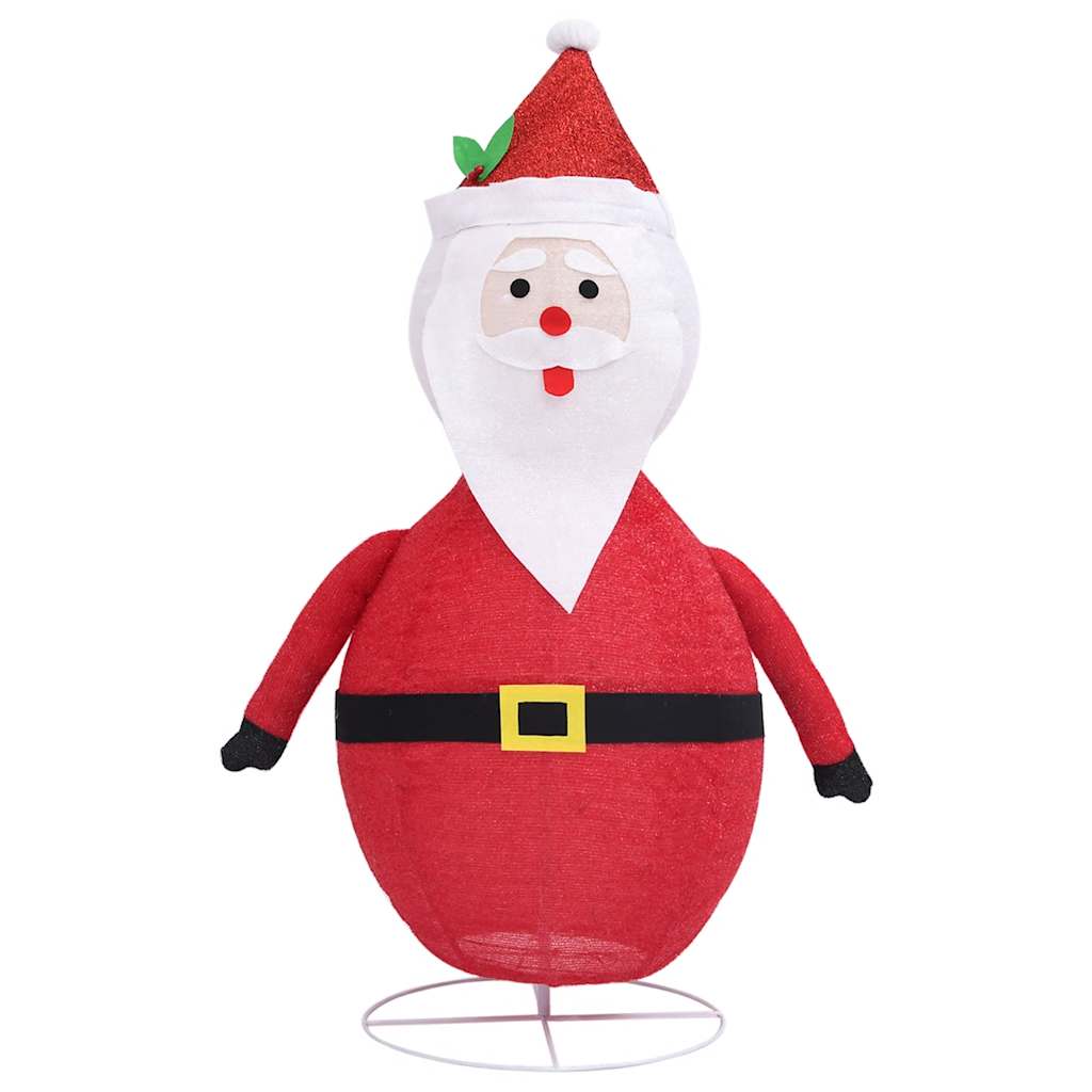 Figura Decorativa Babbo Natale con LED Tessuto Lusso 90 cm