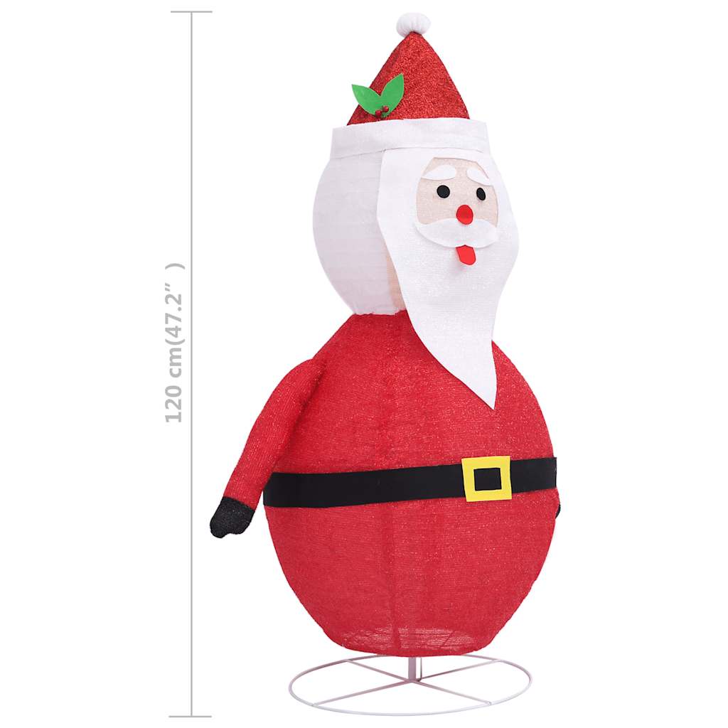 Figura Decorativa Babbo Natale con LED Tessuto Lusso 120 cm