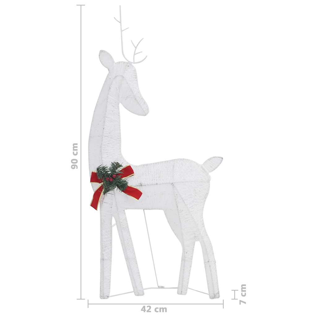 Famiglia Renne Natalizie 270x7x90 cm in Rete Bianco Freddo