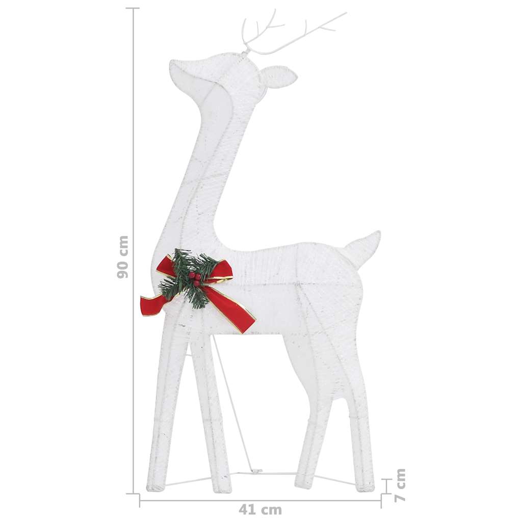 Famiglia Renne Natalizie 270x7x90 cm in Rete Bianco Freddo