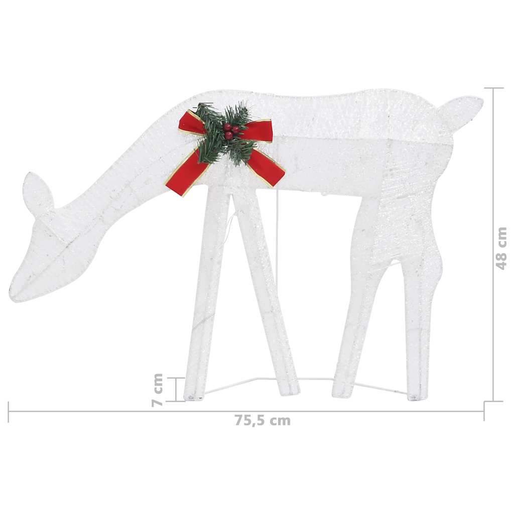 Famiglia Renne Natalizie 270x7x90 cm in Rete Bianco Freddo