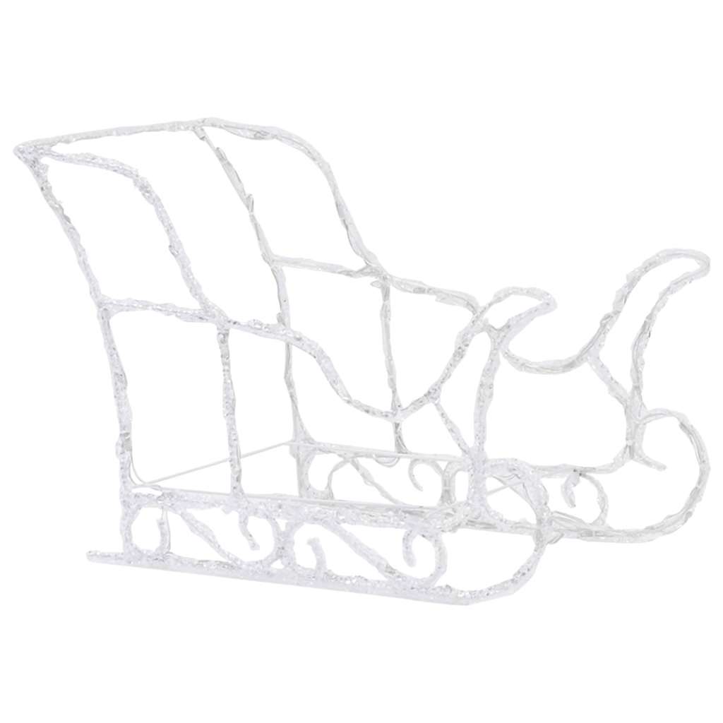 Decorazione Natalizia Renne e Slitta 280x28x55 cm in Acrilico