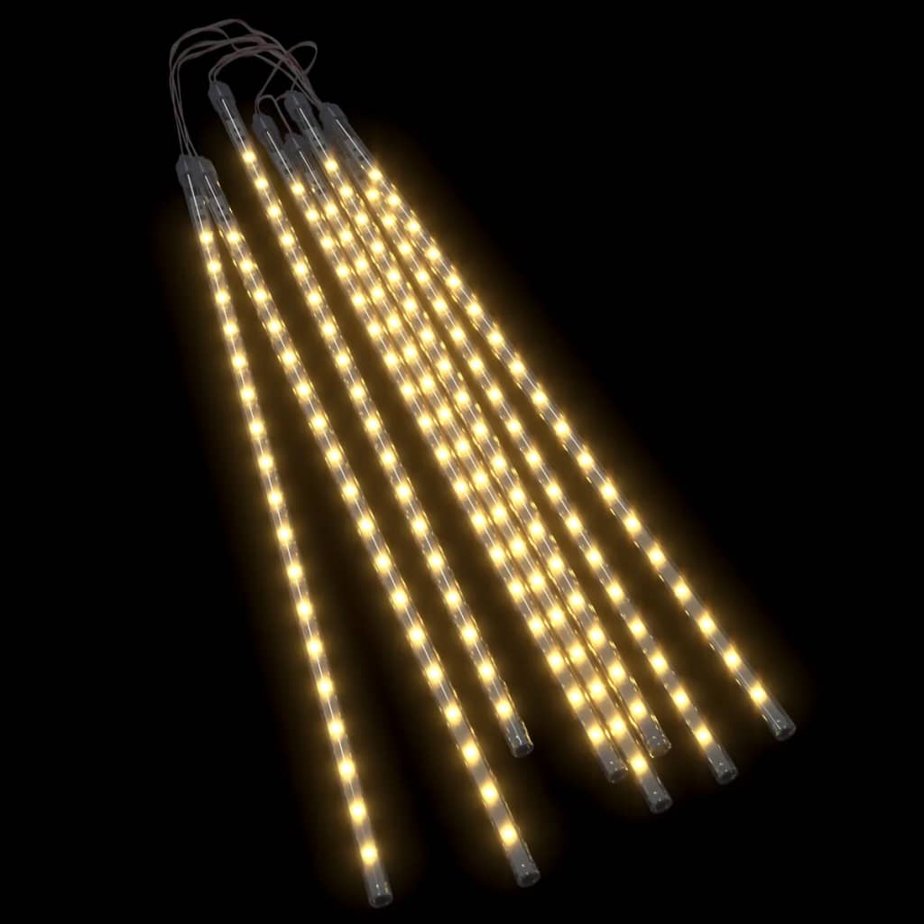 Luci Meteoriche 8 pz 50cm Bianco Caldo 288 LED Interni Esterni