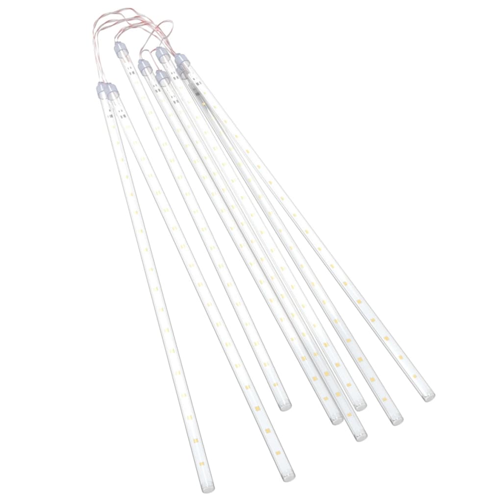 Luci Meteoriche 8 pz 50cm Bianco Caldo 288 LED Interni Esterni