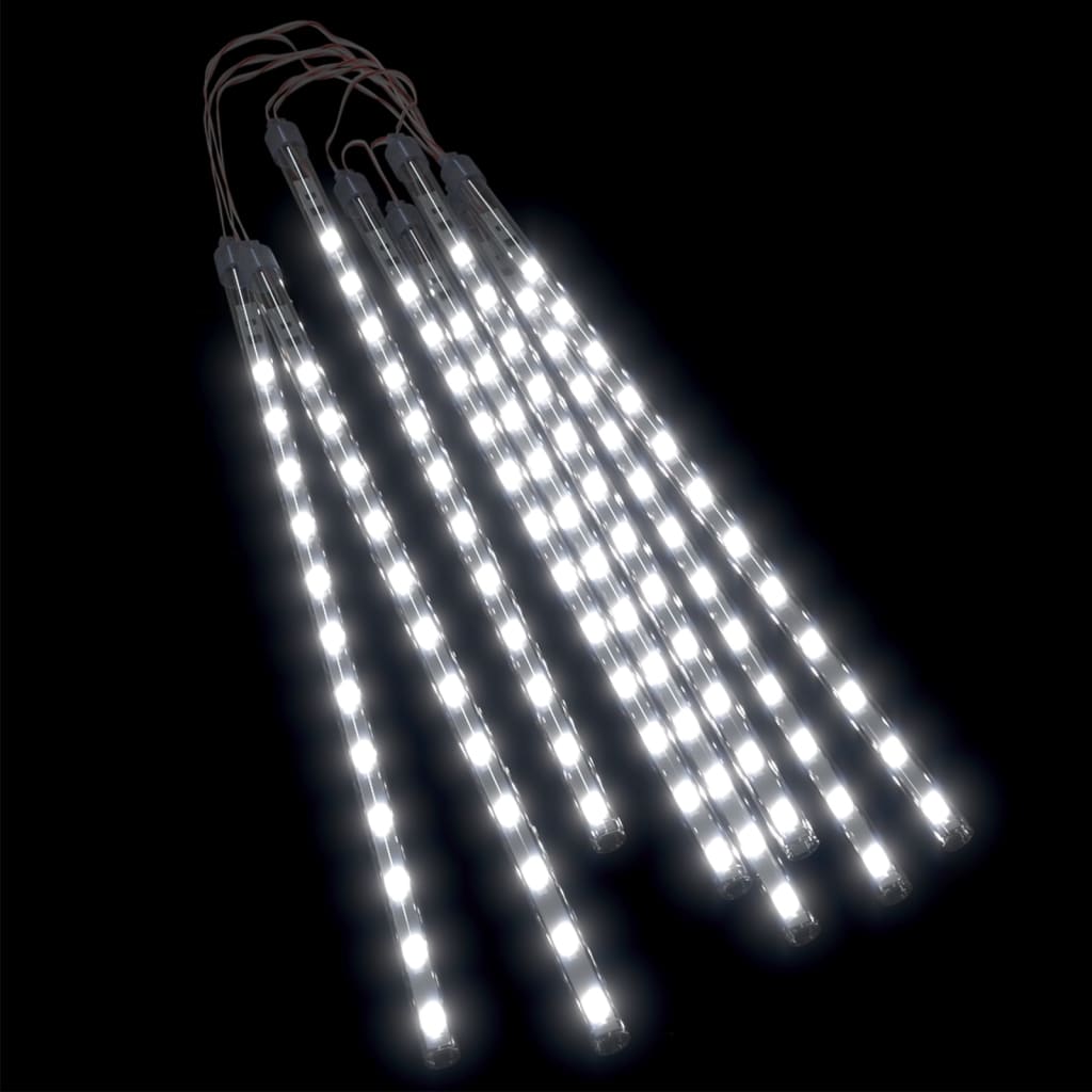 Luci Meteoriche 8 pz 30cm Bianco Freddo 192 LED Interni Esterni