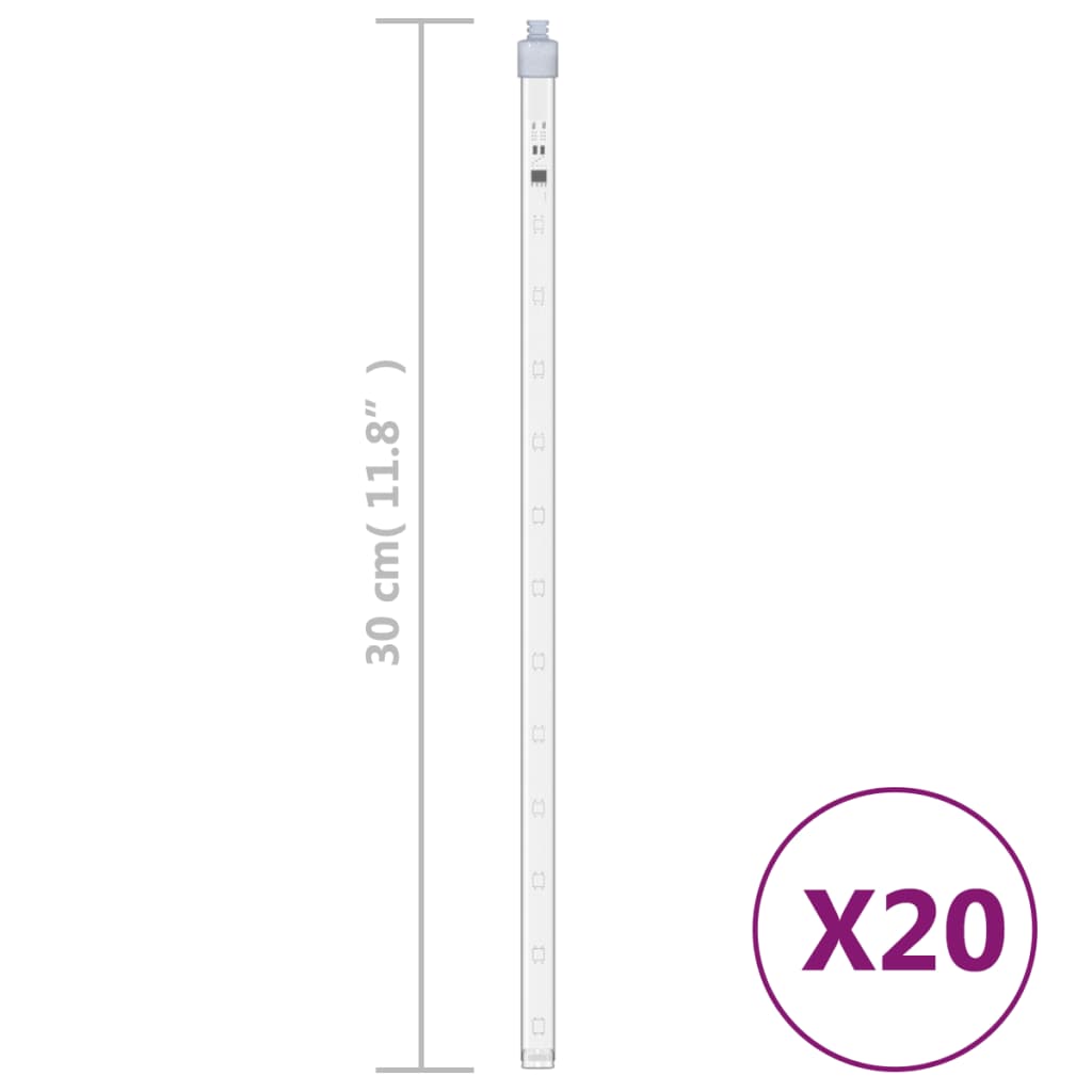 Luci Meteoriche 20pz 30cm Blu 480 LED Interni Esterni