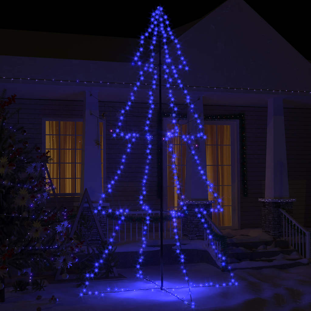 Albero di Natale a Cono 360 LED per Interni Esterni 143x250 cm