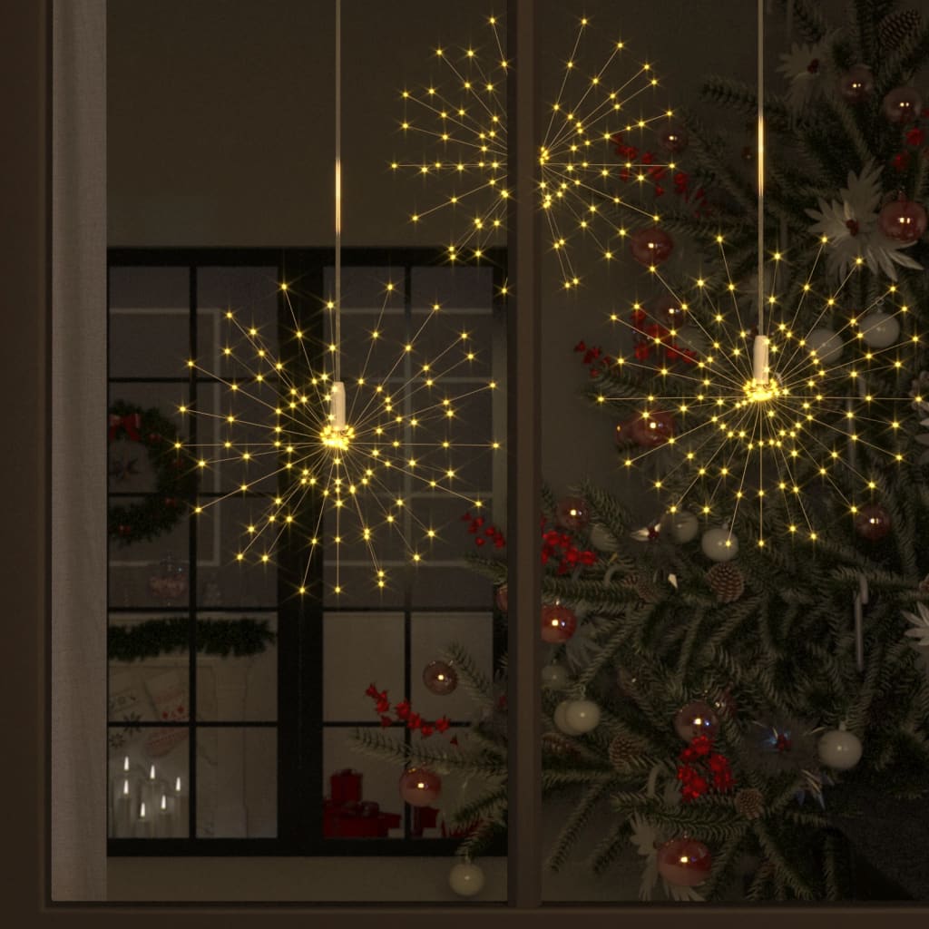 Luci di Natale Fuochi d'Artificio Bianco Caldo 20 cm 140 LED