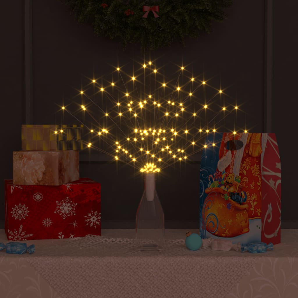 Luci di Natale Fuochi d'Artificio Bianco Caldo 20 cm 140 LED