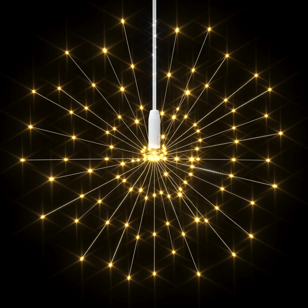 Luci di Natale Fuochi Artificio 10pz Bianco Caldo 10cm 1400 LED