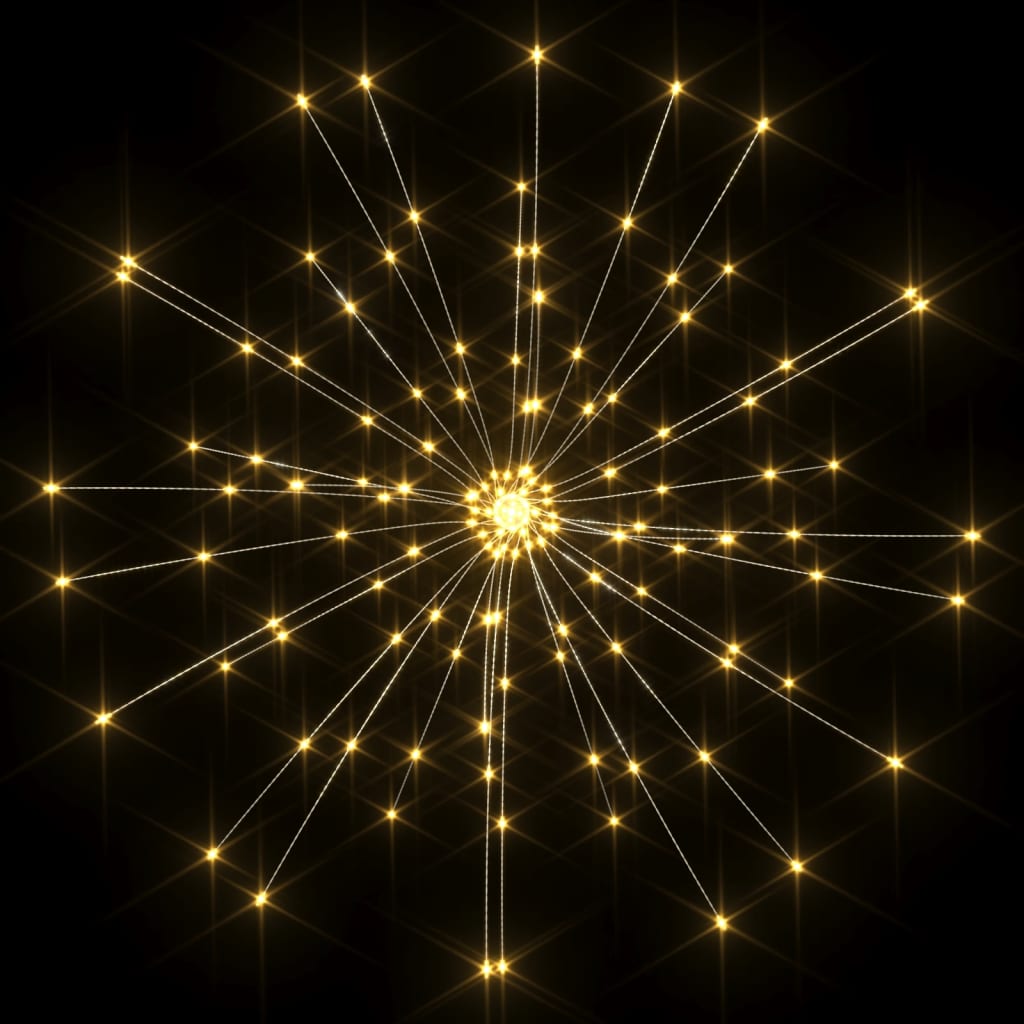 Luci di Natale Fuochi Artificio 10pz Bianco Caldo 10cm 1400 LED