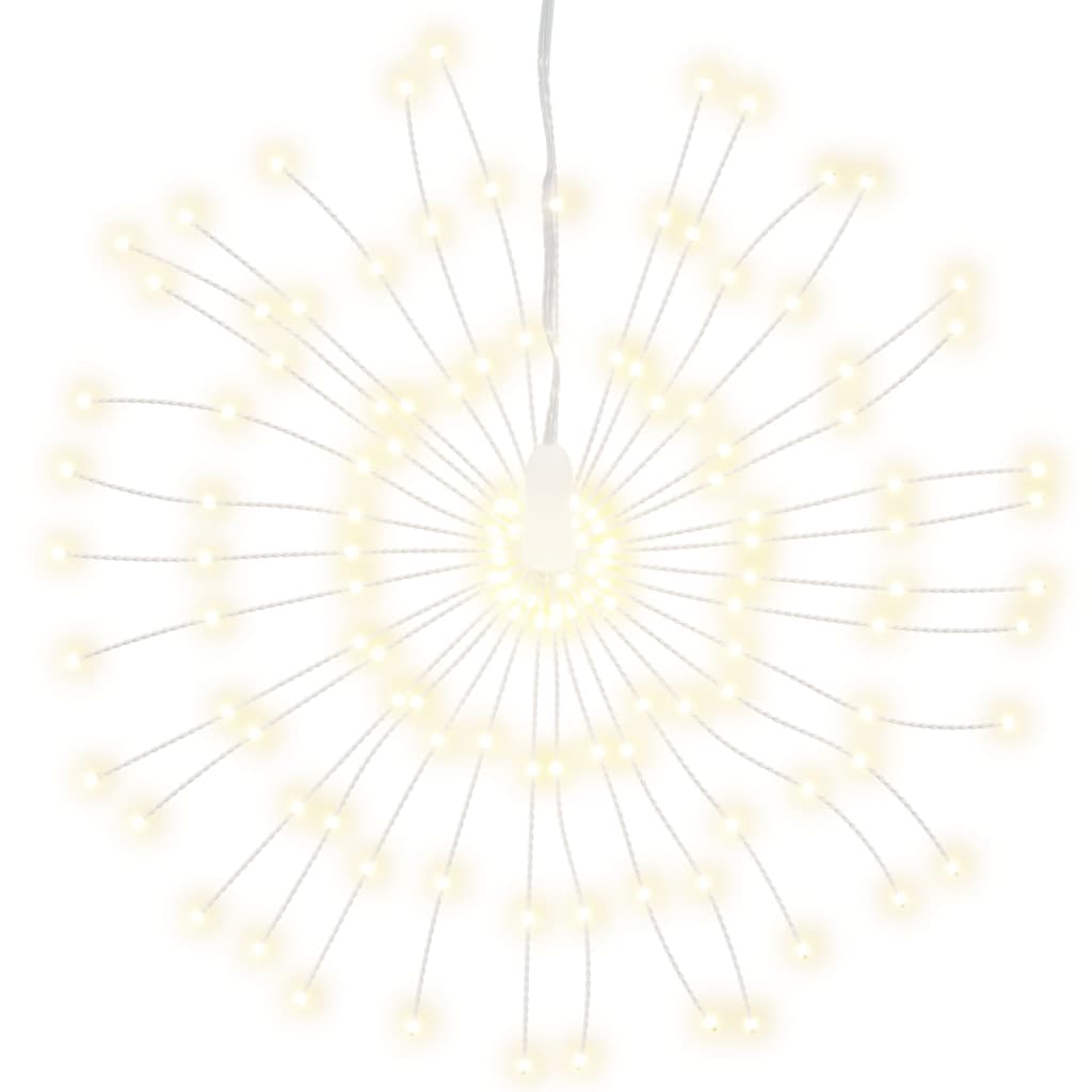 Luci di Natale Fuochi Artificio 10pz Bianco Caldo 10cm 1400 LED
