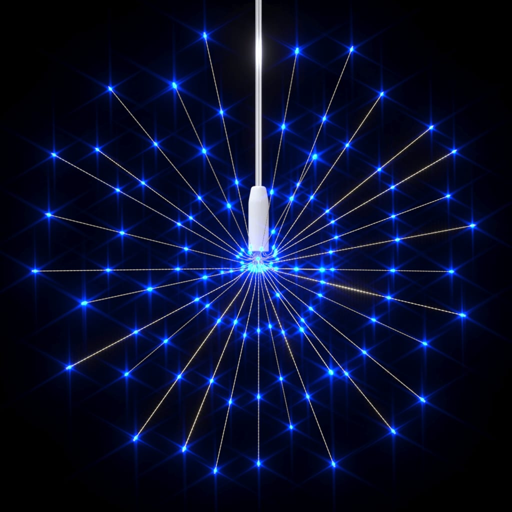 Luci di Natale Fuochi d'Artificio Blu Chiaro 20 cm 140 LED