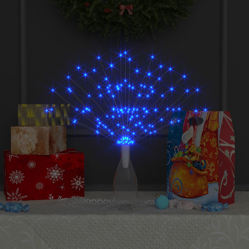 Luci di Natale Fuochi d'Artificio Blu Chiaro 20 cm 140 LED