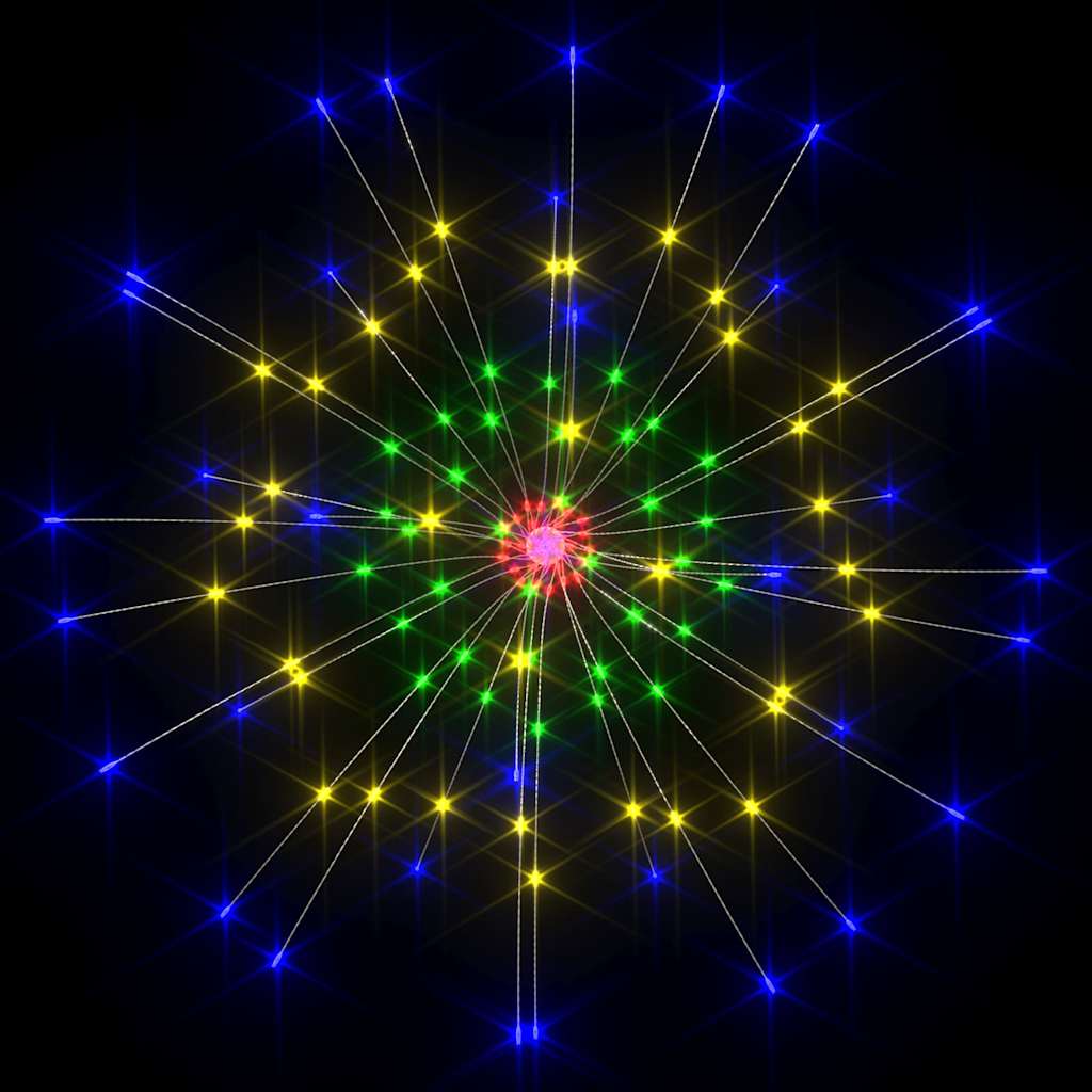 Luci di Natale Fuochi Artificio 2pz Multicolore 20 cm 280 LED