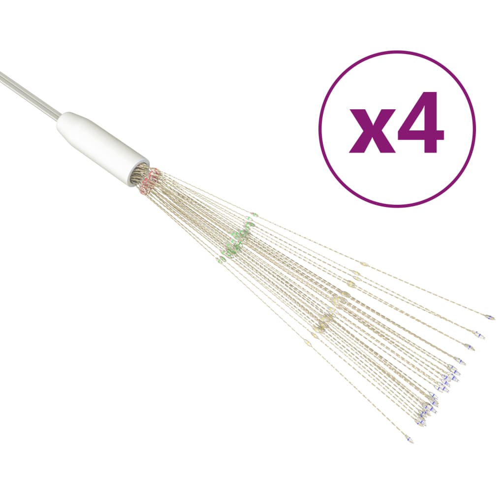 Luci di Natale Fuochi Artificio 4pz Multicolore 20cm 560 LED