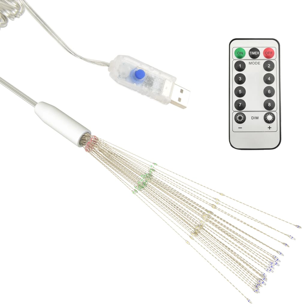 Luci di Natale Fuochi Artificio 10 pz Multicolore 20cm 1400 LED