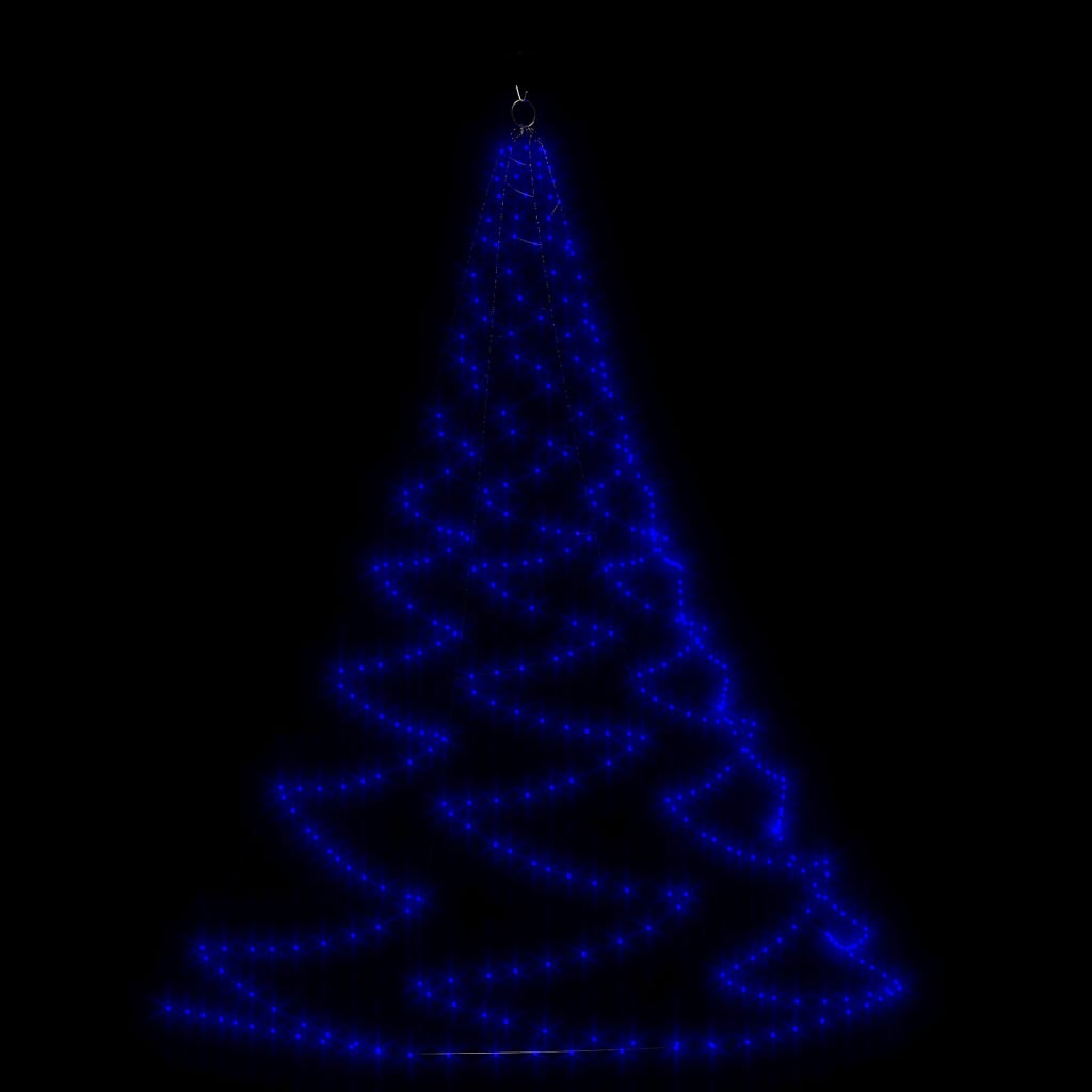 Albero da Parete con Gancio Metallico 720 LED Blu 5 m