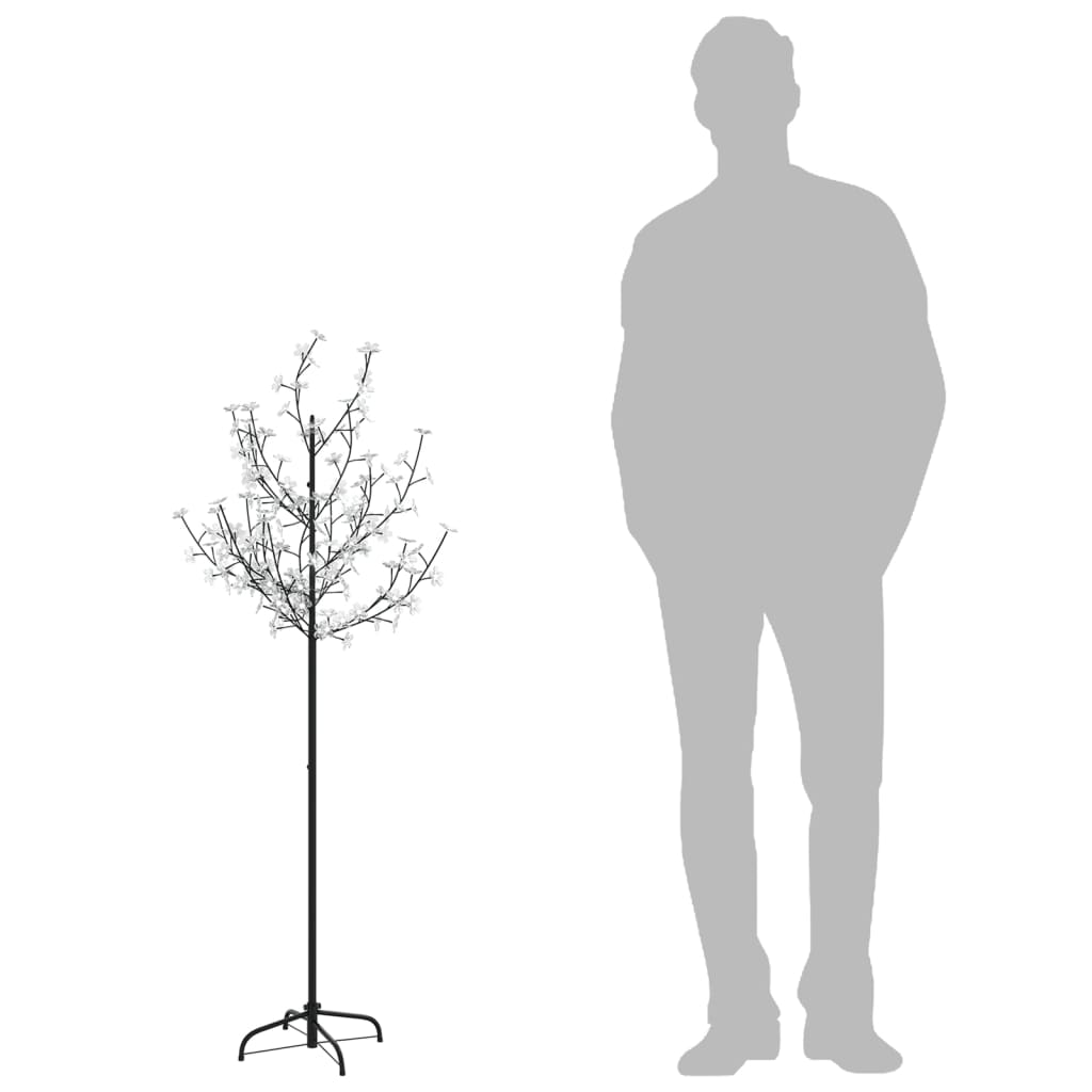 Albero di Natale 120 LED Colorati Ciliegio in Fiore 150 cm