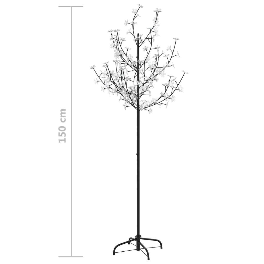 Albero di Natale 120 LED Colorati Ciliegio in Fiore 150 cm