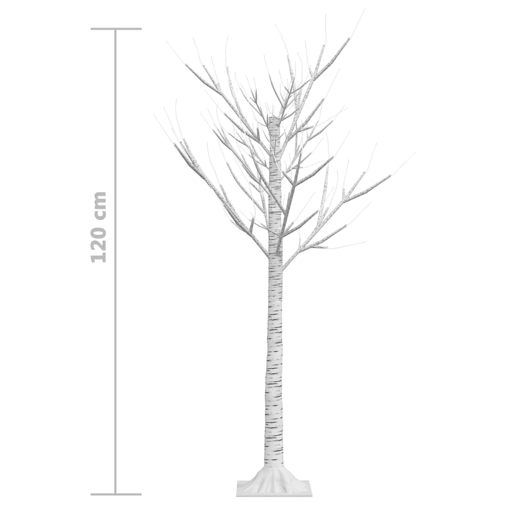 Albero Natale 120 LED 1,2 m Salice Bianco Caldo Interno Esterno