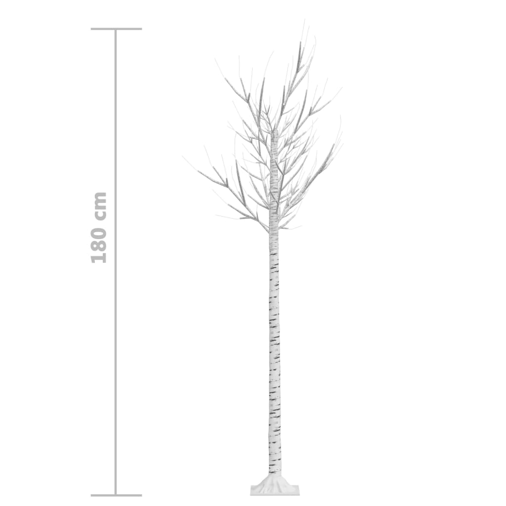 Albero Natale 180 LED 1,8m Salice Bianco Freddo Interno Esterno