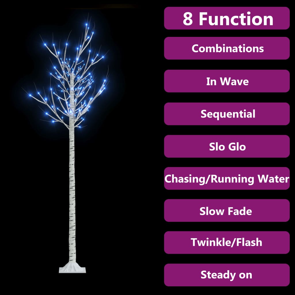 Albero Natale 180 LED 1,8 m Salice Blu Interno Esterno