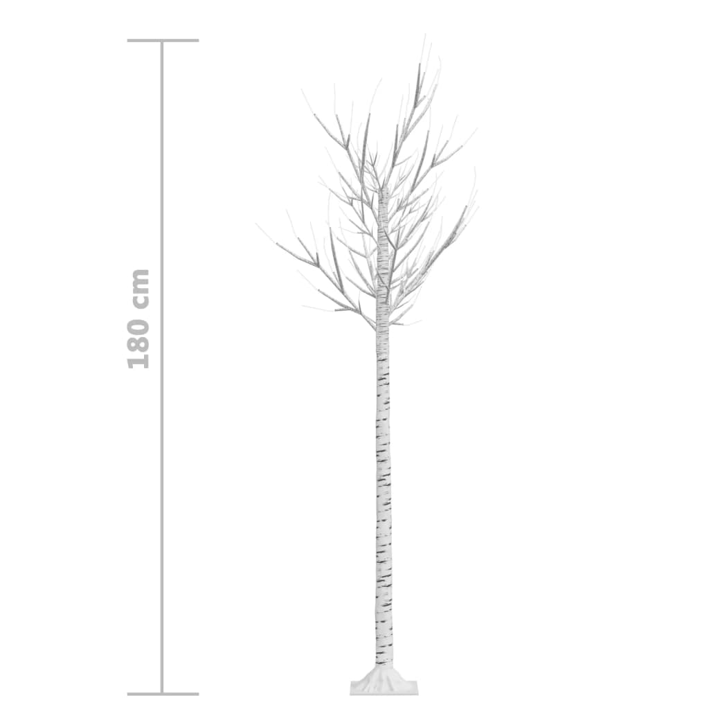 Albero Natale 180 LED 1,8 m Salice Blu Interno Esterno