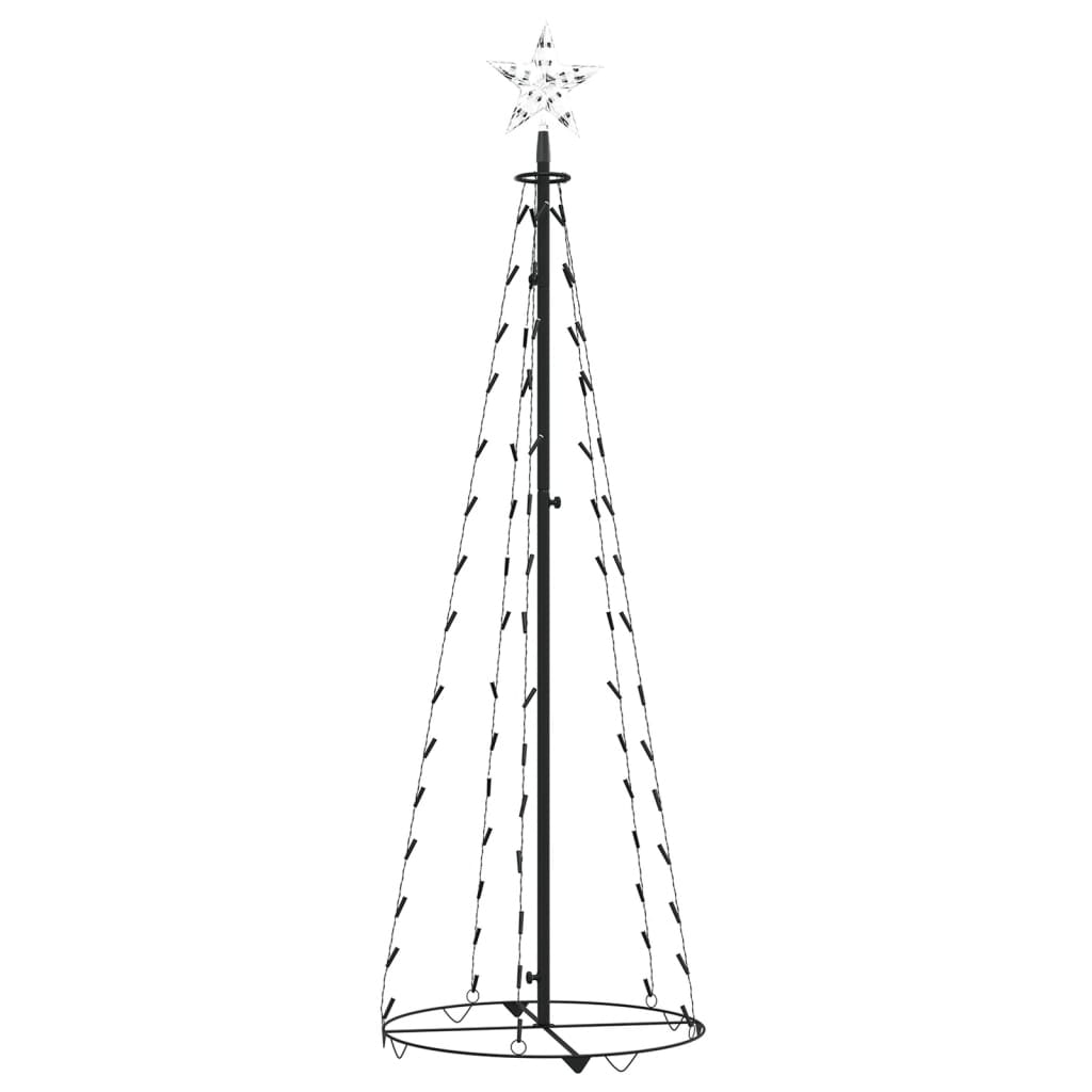 Albero di Natale a Cono con 70 LED Bianco Freddo 50x120 cm