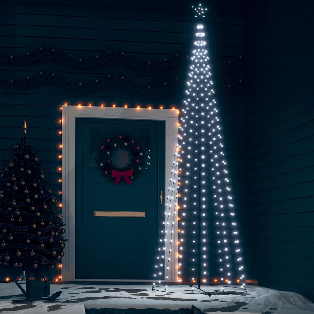 Albero di Natale a Cono con 330 LED Bianco Freddo 100x300 cm