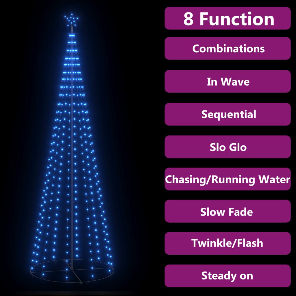Albero di Natale a Cono Blu 330 LED 100x300 cm