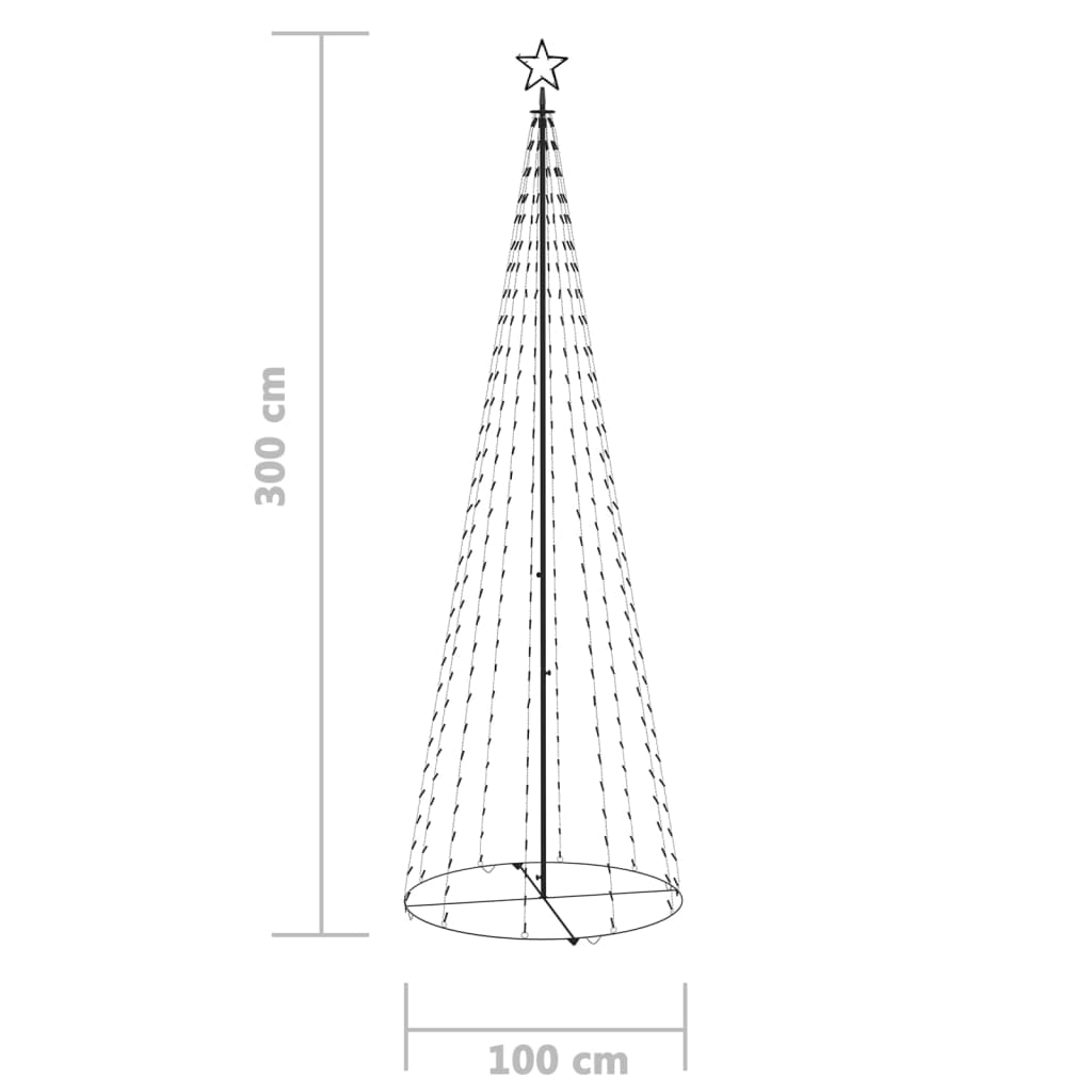 Albero di Natale a Cono Blu 330 LED 100x300 cm