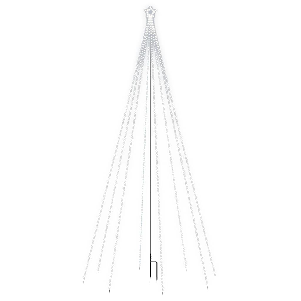 Luci Albero di Natale Interni Esterni 576LED Bianco Freddo 3,6m