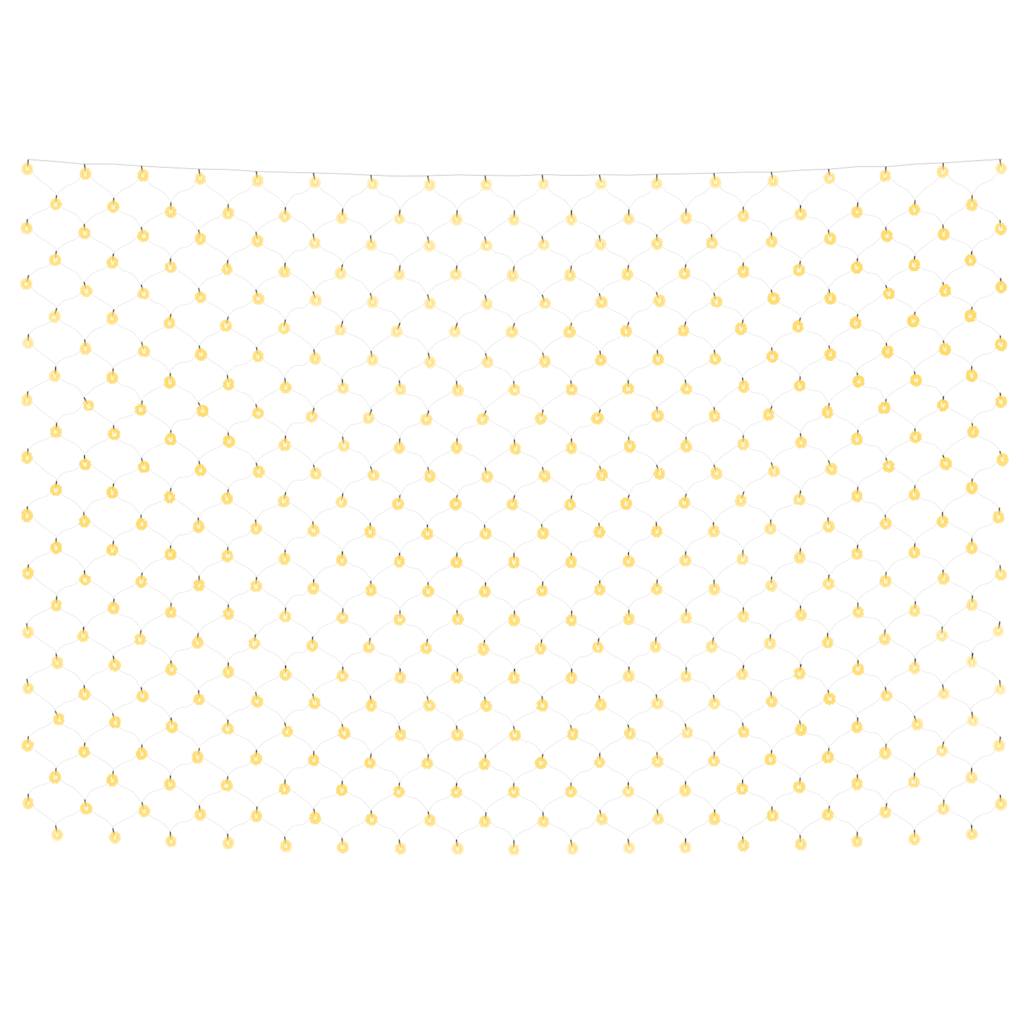 Luci di Natale Rete Bianco Caldo 3x2m 204 LED Interni Esterni