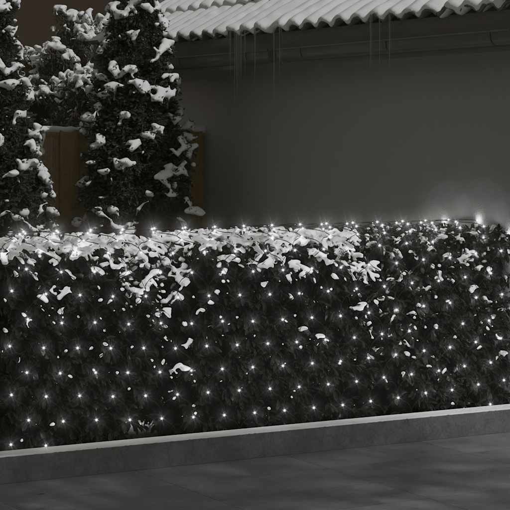 Luci di Natale Rete Bianco Freddo 3x2m 204 LED Interni Esterni