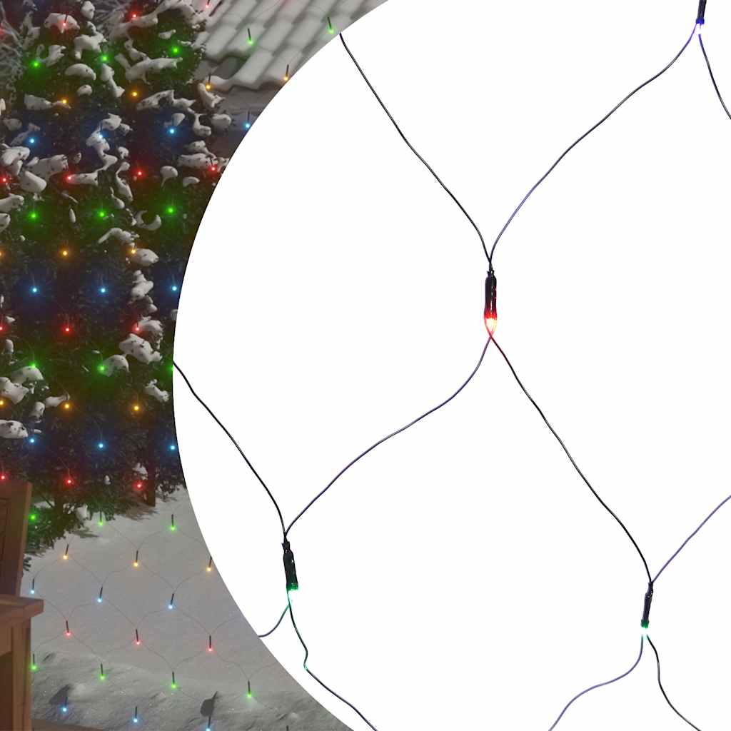 Luci di Natale Rete Colorate 4x4m 544 LED Interni Esterni