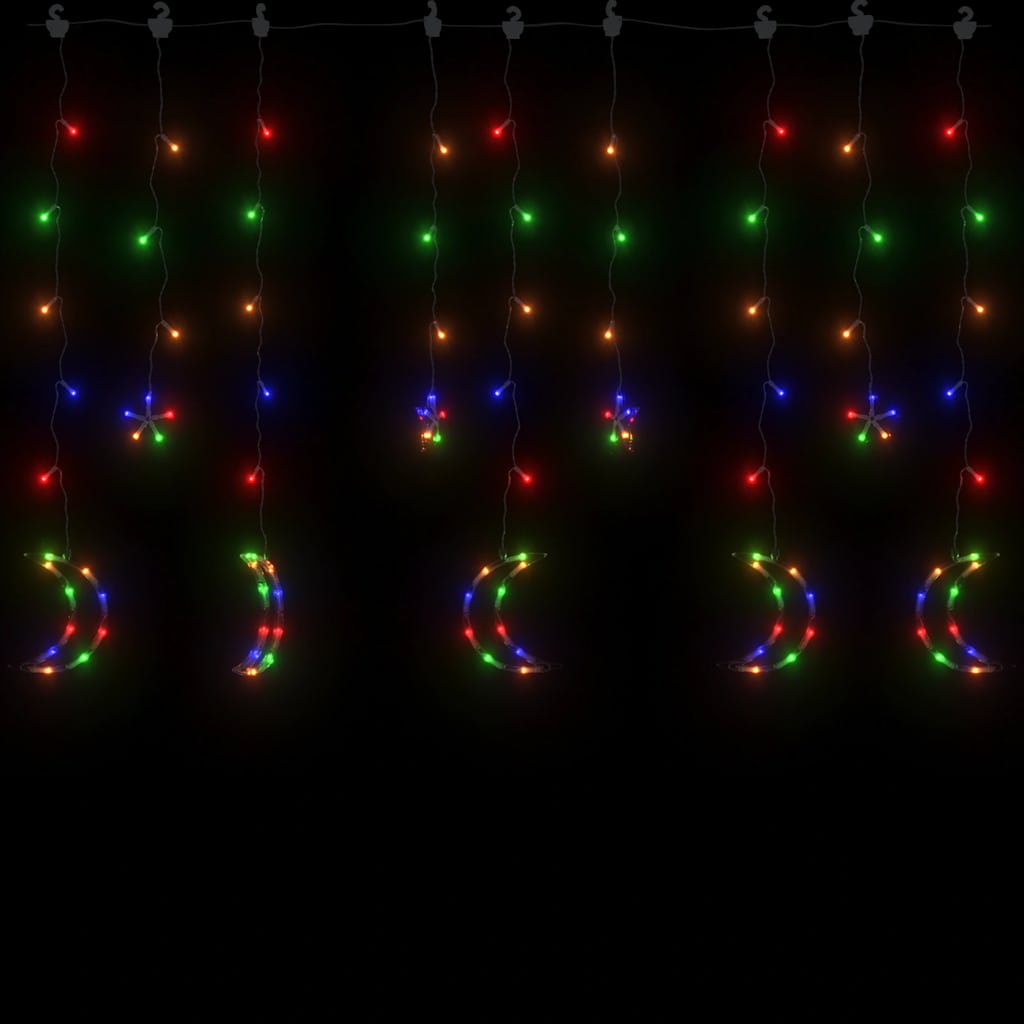 Luci Fatate Stella e Luna con Telecomando 138 LED Colorate