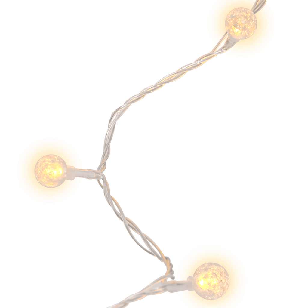 Filo di Luci Sferiche 20m 200 LED Bianco Caldo 8 Funzioni