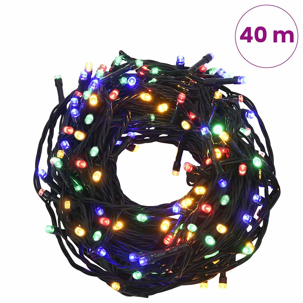 Stringa di Luci con 400 LED Multicolore 40 m 8 Effetti Luce