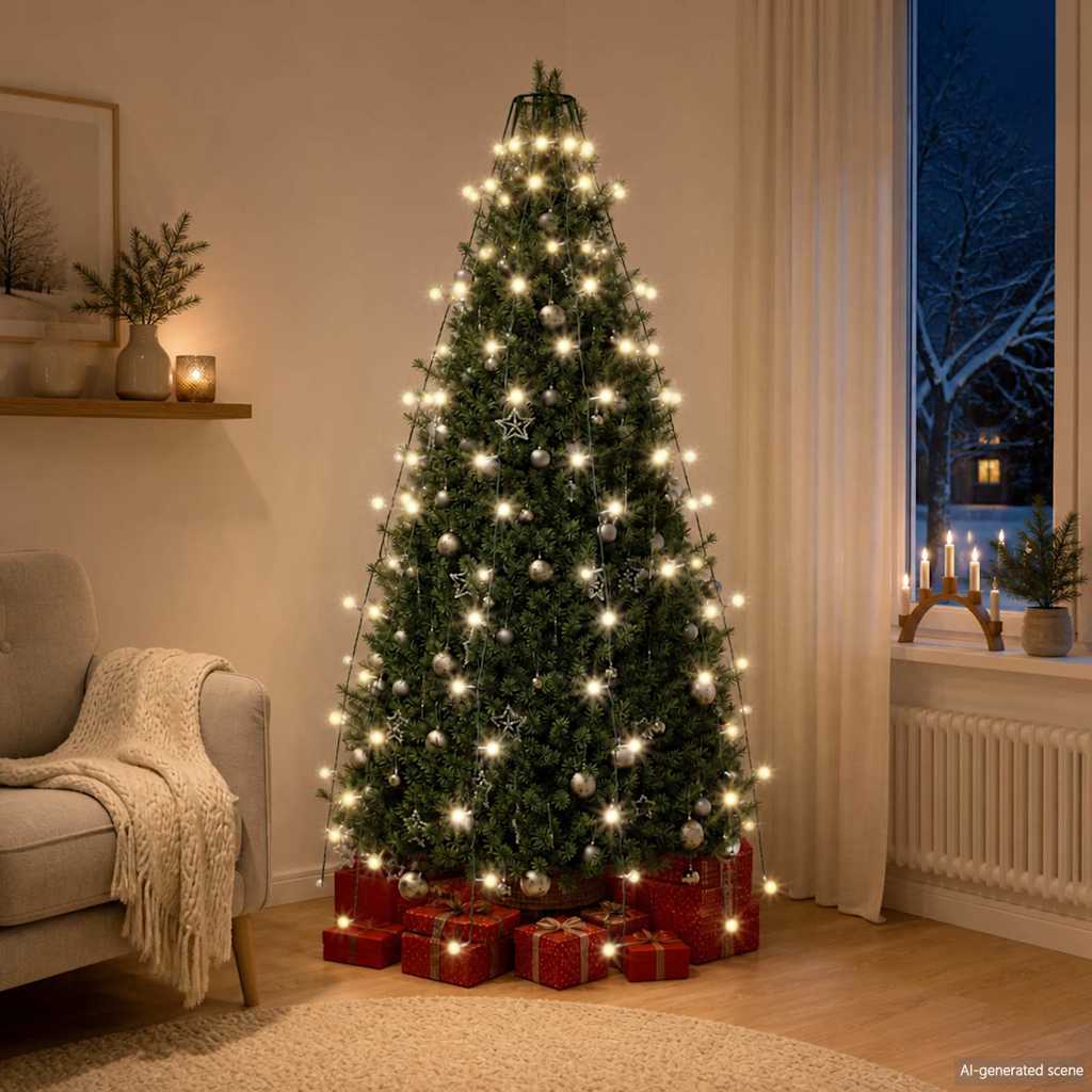 Rete di Luce per Albero di Natale 150 LED Bianco Freddo 150 cm